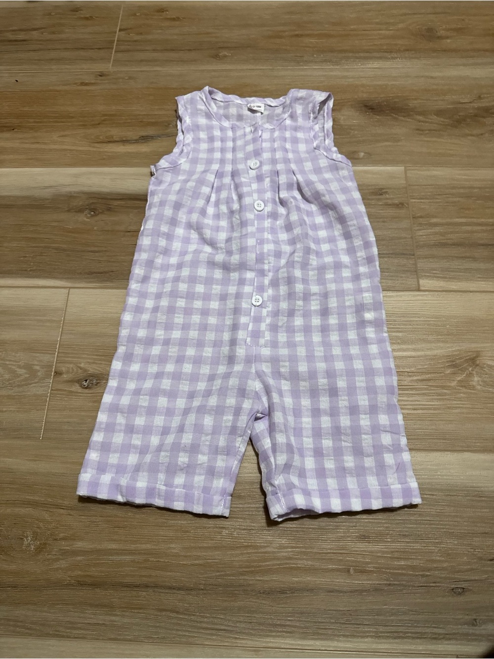 Purple gingham jumpsuit